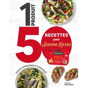 Marie Claire 1 produit 50 recettes pour découvrir Sardine Lovers: Faciles, gourmandes et conviviales pas cher