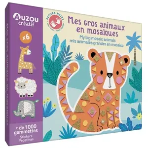 Auzou Éditions Mes gros animaux en mosaïques pas cher