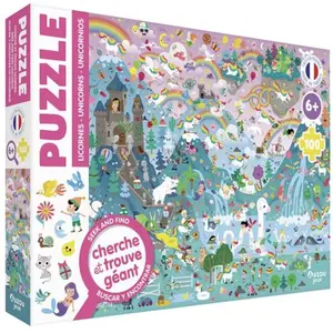 AUZOU Puzzle cherche et trouve - licornes pas cher