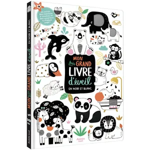 Mon très grand livre d'éveil en noir et blanc pas cher