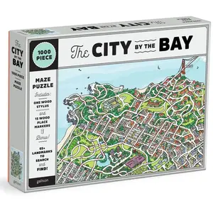 Galison The City By the Bay 1000 Piece Maze Puzzle pas cher