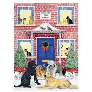 Mudpuppy Press Galison Cottage de Noël - Puzzle Boîte Carré de 1000 pièces 35688 pas cher