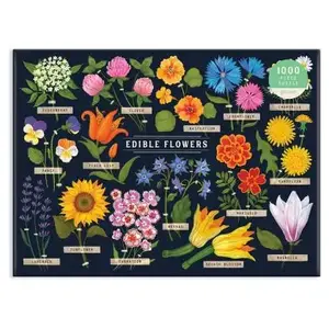 FIB-RMS-BE Puzzle 1000 pièces - Galison - Fleurs comestibles - Blanc - Adulte - 12 ans pas cher