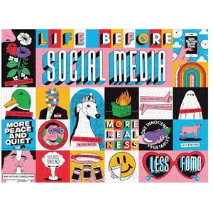 Galison La Vie Avant les Médias Sociaux - Puzzle 1000 Pièces 36472 pas cher
