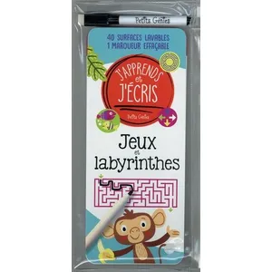 Petits Genies Jeux Et Labyrinthes - Avec 40 Surfaces Lavables Et 1 Marqueur Effaçable pas cher
