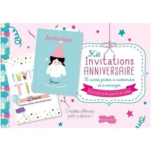 Kit Invitations Anniversaire - 15 Cartes Prêtes À Customiser Et À Envoyer pas cher