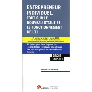 Comparateur de prix : Gualino Eds Entrepreneur individuel, tout sur le nouveau statut