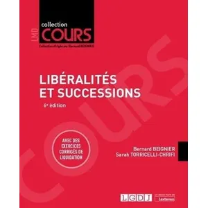 Lgdj Libéralités et successions pas cher