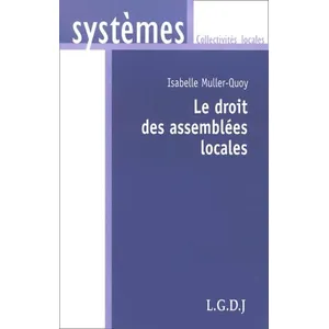 Lgdj Le Droit Des Assemblees Locales pas cher
