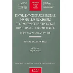 Lgdj L'intervention Du Juge Etatique Des Mesures Provisoires Et Conservatoires En Pre pas cher
