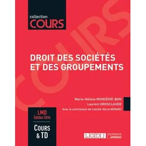 Lgdj Droit Des Sociétés Et Des Groupements pas cher
