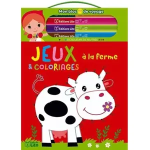 Lito Jeux & Coloriages À La Ferme - Avec 8 Couleurs De Feutres pas cher