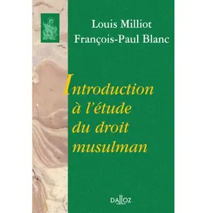 Dalloz Introduction À L'étude Du Droit Musulman pas cher
