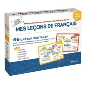 ISBN Eyrolles Français 5e, 4e, 3e Mes leçons de Français: 66 cartes mentales. Niveau collège pas cher