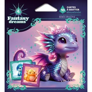 Fleurus Bébés Dragons - 10 Cartes À Gratter Étincelantes pas cher