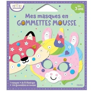 Fleurus Mes Masques En Gommettes Mousse - 7 Masques + Du Fil Élastique... pas cher