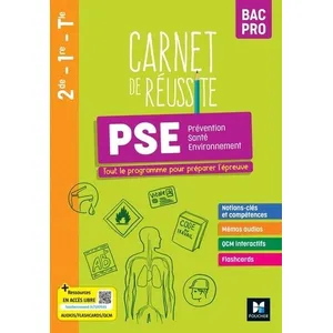 Comparateur de prix : Foucher Carnet De Réussite Prévention Santé Environnement (Pse) 2de-1re-Tle Bac Pro