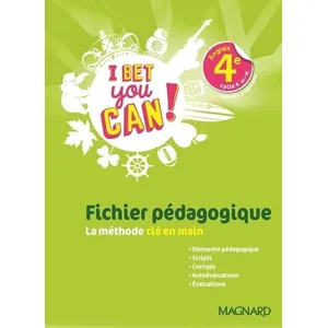 Comparateur de prix : Magnard Anglais 4e Cycle 4 A2>B1 I Bet You Can! - Fichier Pédagogique