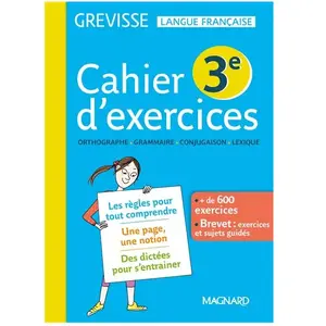 Magnard Cahier D'exercices Grevisse 3e pas cher