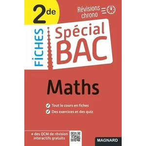 Magnard Maths 2de: Tout le programme en 50 fiches, mémos, schémas-bilans, exercices et QCM pas cher