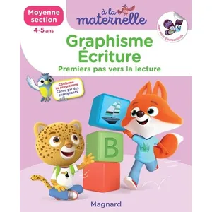 Magnard A la maternelle, Graphisme Ecriture Moyenne section: Premiers pas vers la lecture. Avec plein d'autocollants pas cher