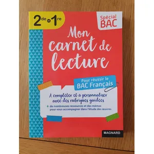 Comparateur de prix : Magnard Mon carnet de lecture Français 2de/1re: A compléter et à personnaliser avec des rubriques guidées
