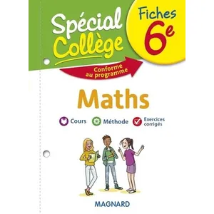 Magnard Fiches maths 6e Spécial Collège pas cher