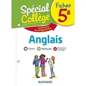 Magnard Fiches anglais 5e Spécial Collège pas cher