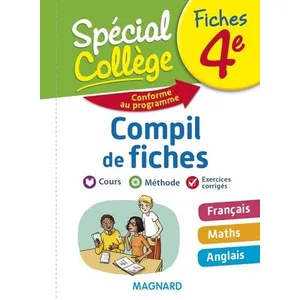 Magnard Compil De Fiches 4e - Français, Maths, Anglais pas cher