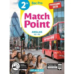 Delagrave Anglais 2de Bac Pro Match Point - Pochette Élève pas cher
