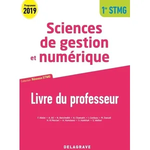 Delagrave Sciences De Gestion Et Numérique 1re Stmg - Livre Du Professeur pas cher