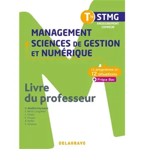 Delagrave Management, Sciences de gestion et numérique Tle STMG (2020)... pas cher
