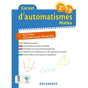 Comparateur de prix : Delagrave Carnet d’automatismes mathématiques Bac Pro (2022) - Cahier élève