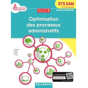 Comparateur de prix : Delagrave Bloc 1 - Optimisation Des Processus Administratifs Bts Sam 1re & 2e Année - Pochette Élève
