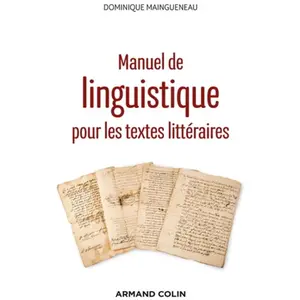 Armand Colin Manuel de linguistique pour les textes littéraires pas cher