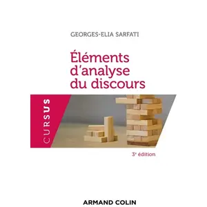 Armand Colin Eléments d'analyse du discours pas cher