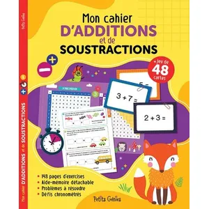 Petits Genies Mon cahier d'additions et de soustractions pas cher