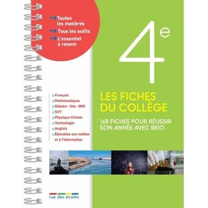 Rue Des Ecoles Les fiches du collège 4e pas cher