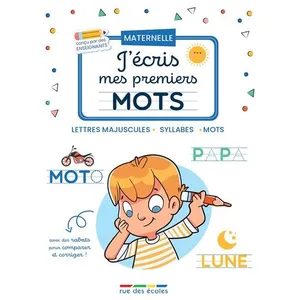 Comparateur de prix : Rue Des Ecoles J écris mes premiers mots Maternelle: Lettres majuscules, syllabes, mots