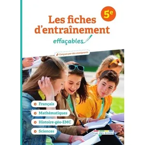 Rue Des Ecoles Les fiches entraînement effaçables 5e pas cher