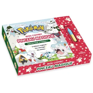 ISBN DRAGON D'OR Mon coffret pinceau magique Pokémon Spécial Noël à Paldea !: Avec 1 pinceau magique pas cher