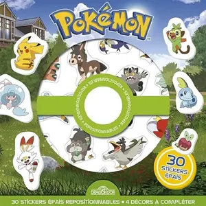 ISBN Dragon D'or Livres Du Pokémon - 30 Stickers Épais Repositionnables, 4 Décors À Compléter pas cher