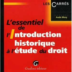 Gualino Eds L'essentiel de l'introduction historique à l'étude du droit pas cher