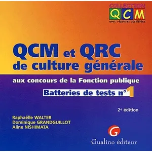Qcm et qrc de culture générale aux concours de la fonction publique. t... pas cher