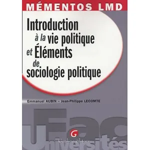 Comparateur de prix : Gualino Eds Introduction À La Vie Politique Et Eléments De Sociologie Politique