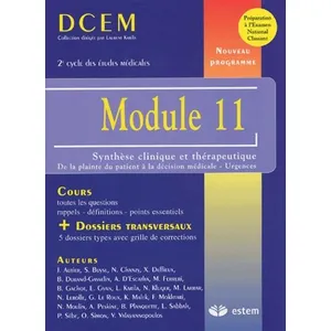 Estem Module 11 Synthèse clinique et thérapeutique pas cher