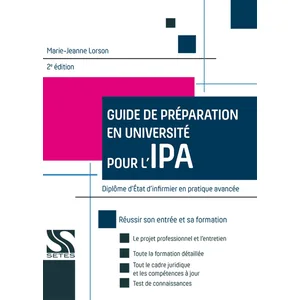 Setes Guide de préparation en université pour l'IPA: Diplôme d'état d'infirmier en pratique avancée pas cher