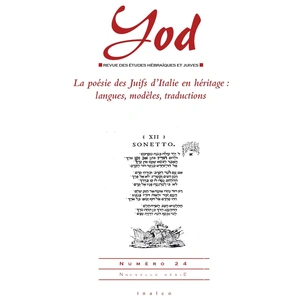 Presses de l'Inalco La Poésie Des Juifs D'italie En Héritage - Langues, Modèles, Traductions