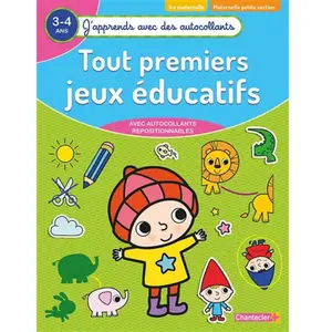 Chantecler Tout Premiers Jeux Éducatifs Maternelle Petite Section - Avec Autocollants Repositionnables pas cher