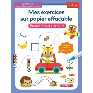 Chantecler Mes Exercices Sur Papier Effaçable Ms - Premiers Jeux D'écriture pas cher